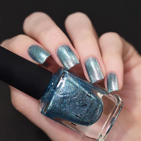 icy blue nail polish.